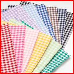 KIYOHARA ギンガムチェック6ｍｍ 生地 シャンブレー 薄手 約110cm巾×2mカット Col.B ブルー G1002-2