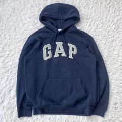 状態良 GAP パーカー ギャップ 古着 フーディー ネイビー プルオーバー ロゴ 4751