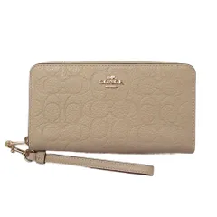 【新品 未使用】コーチ レザー財布 COACH アウトレット ロング ジップ アラウンド ウォレット シグネチャー レザー 長財布 CCL35 IMOAT