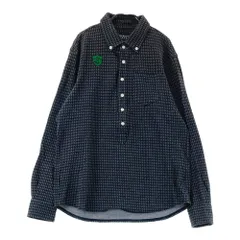 サイズ：4 PEARLY GATES パーリーゲイツ  長袖ポロシャツ ボタンダウン 総柄 ブラック系 [240101601914] ゴルフウェア メンズ ストスト