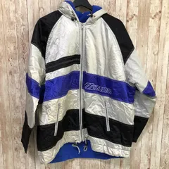 タ　ミズノ（MIZUNO）　ナイロンジャケット　シルバー　L　【訳アリ】