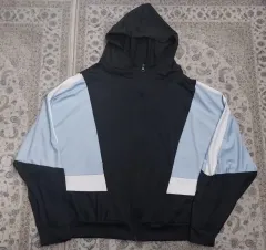 バイカラー フード ジップアップ ジャケット 3XL