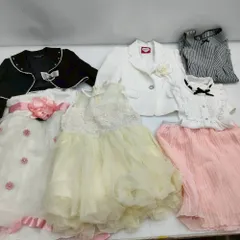 05w18047 【子供服衣装】ワンピース ドレス 発表会  スカート ブラウス ジャケット  入学式 卒園式などに 120,130サイズ多め  セット  【中古品】