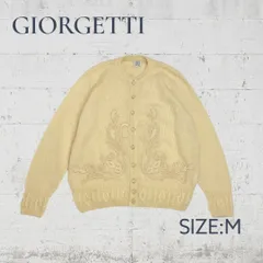 古着／GIORGETTI／ジョルジェッティ／ 刺繍入りカーディガン／レディース／Mサイズ／イタリア製／インポート／送料込み