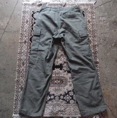 GERMAN ARMY ドイツ軍 90年代 美品 モールスキン カーゴパンツ MOLESKIN PANTS 民間品 グリーングレー W30 L31 位