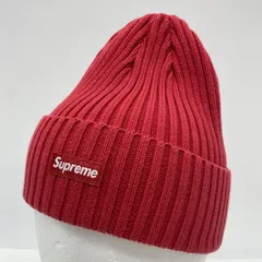 Supreme シュプリーム Overdyed Beanie オーバーダイ ビーニー ニット帽 レッド フリーサイズ ※中古