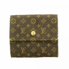 ★SALE【5pe6967-k】ルイヴィトン 三つ折り財布 モノグラム・ミニラン ポルトフォイユエリーズ M95233 エベヌ【中古】レディース