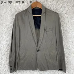 SHIPS JET BLUE シップスジェットブルー　リヨセルコットン光沢　テーラードジャケット　Sサイズのサムネイル