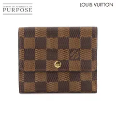 未使用 展示品 ルイ ヴィトン LOUIS VUITTON ダミエ ポルトフォイユ アナイス 三つ折り 財布 エベヌ N63242 Anais Wallet 90307153