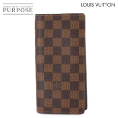 新品同様 ルイ ヴィトン LOUIS VUITTON ダミエ ポルトフォイユ ブラザ 二つ折り 長財布 エベヌ N60017 Damier Brazza Wallet 90307535