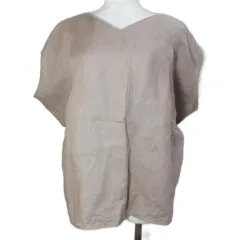 アーバンリサーチ ドアーズ URBAN RESEARCH DOORS 美品 リネン2WAYフレンチタックブラウス シャツ DR05-23M508 フレンチスリーブ Vネック One ピンク系 /X