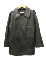 ヴィンテージ VINTAGE フランス軍 70s GIGA SPORT モーターサイクル レザーコート ユーロミリタリー ブラック 100C