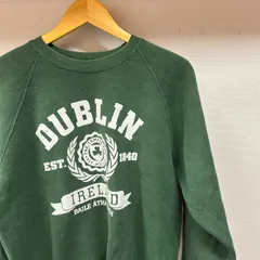 古着 M スウェット トレーナー 緑 グリーン ラグラン フルーツオブザルーム FRUIT OF THE LOOM