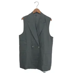 自由区 ジユウク リネンビスコースストレッチ ジレ 大きいサイズ:46 ロングベスト/洗る VRWRCM0404/24SS   ブラウン レディース / 240001183254のサムネイル