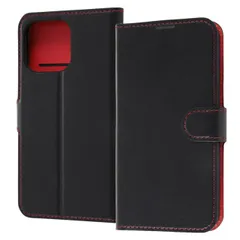 iPhone 14 Pro Max 手帳型 スマホ ケース カバー シンプル ブラック レッド 耐衝撃 カード 収納 ポケット ストラップホール 付 スタンド 機能 【ゆうパケットにて発送】【７日以内発送】