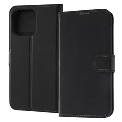 iPhone 14 Pro Max 手帳型 スマホ ケース カバー シンプル ブラック ブラック 耐衝撃 カード 収納 ポケット ストラップホール 付 スタンド 機能 【ゆうパケットにて発送】【７日以内発送】