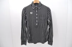 中古 レディース パーリーゲイツ PEARLY GATES 長袖ポロシャツ 1(M) 黒×白 ブラック ストライプ