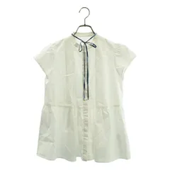 【美品】  BLUE LABEL CRESTBRIDGE / ブルーレーベル・クレストブリッジ | ライトタンブラー ティアード リボン 半袖ブラウス | 36 | ホワイト | レディース