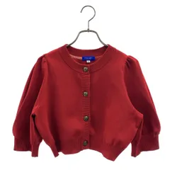 【美品】  BLUE LABEL CRESTBRIDGE / ブルーレーベル・クレストブリッジ | アンサンブル クレストブリッジチェック ニット切替 ノースリーブワンピース / ハーフスリーブカーディガン | 36 | レッド | レディース