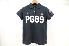 中古 レディース パーリーゲイツ PEARLY GATES 半袖ポロシャツ 0(S) 紺 ビッグロゴ ニコちゃん