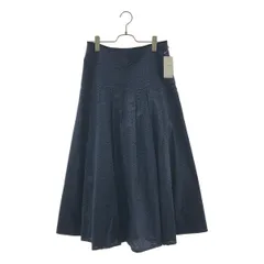 【美品】  IENA / イエナ | 2024AW | フラワー刺しゅうタックフレアスカート | 38 | ネイビー | レディース