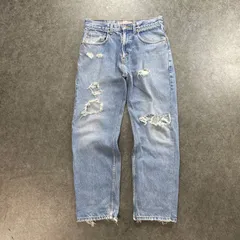 Levi's 569 Loose Straight Denim Jeans リーバイス ルーズストレート デニムパンツ ジーンズ ジーパン ダメージ USED W29