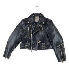 【美品】  noir kei ninomiya / ノワールケイニノミヤ | 2018AW | フェイクレザー ダブルライダース ジャケット | XS | ブラック | レディース