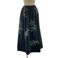 【美品】  tricot COMME des GARCONS / トリココムデギャルソン | AD1996 | 特殊加工 プリント ロングスカート | ブラック | レディース