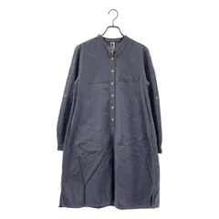 MHL. / エムエイチエルマーガレットハウエル | コットン ウール バンドカラー シャツワンピース | 2 | ブルー | レディース