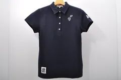 中古 レディース マスターバニーエディション MASTER BUNNY EDITION 半袖ポロシャツ 1(M) 紺 ネイビー 春夏素材