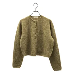 【美品】  Tomorrowland BALLSEY / トゥモローランドボールジー | シャイニーメタル クルーネックカーディガン | S | ゴールド | レディース