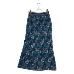 【美品】  Mame Kurogouchi / マメクロゴウチ | 2025AW | Floral Motif Chenille Knited Skirt / 総柄 ジャガード ニット スカート | 1 | ブルー/オレンジ | レディース