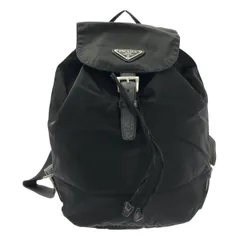 PRADA / プラダ | テスート 三角ロゴプレート ナイロン バックパック リュック | ブラック | レディース