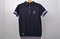 中古 レディース パーリーゲイツ PEARLY GATES 半袖ポロシャツ 0(S) 紺 ネイビー