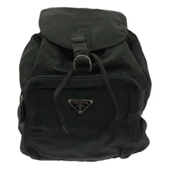 PRADA / プラダ | テスート 三角ロゴプレート ナイロン バックパック リュック | ブラック | レディース