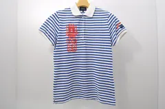 中古 レディース パーリーゲイツ PEARLY GATES 半袖ポロシャツ 1(M) 白×青 ボーダー