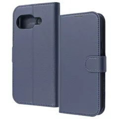 GooglePixel9a ケース 手帳型 ダーク ネイビー 耐衝撃 傷に強い 頑丈 丈夫 強い シンプル カード 収納 ポケット ストラップホール 付 スタンド 機能 マグネット ベルト Google 【ゆうパケットにて発送】【7日以内発送】