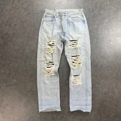 USA製 90s 1997年製 Levi's 501 Denim Jeans リーバイス デニムパンツ ダメージジーンズ ジーパン 裏544 マッカレン工場 ストレート ボタンフライ ヴィンテージ メンズ W33 33×32