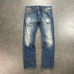 イタリア製 DIESEL SAFADO ディーゼル デニムパンツ ジーンズ ジーパン クラッシュ加工 ボタンフライ ヒゲ W31 31×30