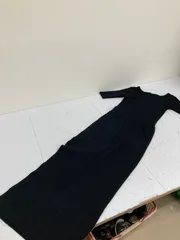 送料無料★EVRIS エヴリス★ロングニットワンピース　半袖ニットワンピース★フリーサイズ★ブラック　#80116sii