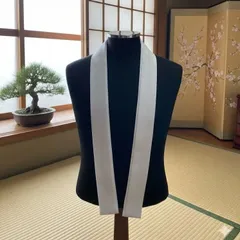 重ね衿 白　ポリエステルちりめん