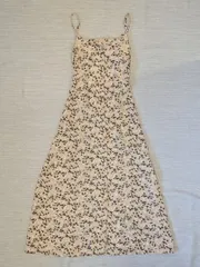 美品NANO universe ワンピース 花柄 総柄 ロング丈 フレア
