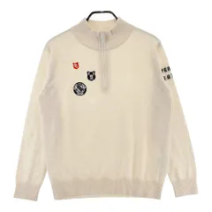 サイズ：4 PEARLY GATES パーリーゲイツ  ハーフジップ 長袖ニットセーター  ホワイト系 [240101598219] ゴルフウェア メンズ ストスト
