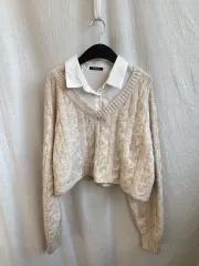 SUREVE シャツレイヤード ニット (L)