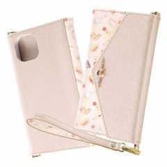 iPhone 13 ケース ディズニー ベル 手帳型 レザーカバー Collet プリンセス チャーム ストラップ ミラー 鏡 カードポケット 可愛い かわいい オシャレ おしゃれ シンプル キャラ イングレム 【ゆうパケットにて7営業日以内発送】