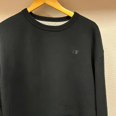 古着 XL スウェット トレーナー 黒 ブラック 無地 ワンポイント Champion チャンピオン
