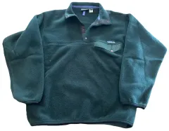 90s ジャマイカ patagonia パタゴニア Synchilla（シンチラ） スナップ-T ダークグリーン