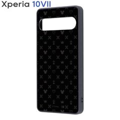 Xpria10VII 케이스 디즈니 모노그램 총 무늬 킹덤 하츠 엠블럼 마크 심볼 캐릭터 상품 내 충격 스마트 폰 커버 에어 쿠션 하이브리드 Xperia 익스페리아 [유 패킷으로 7 영업일 이내 발송]