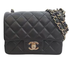 【新品同様・未使用品】シャネル  CHANEL  ミニマトラッセ  シングルフラップ  チェーンショルダー  ラムスキン  シャンパンゴールド金具　ICタグ/AT250444