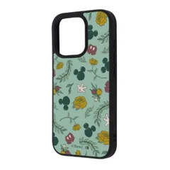 iPhone16Pro ケース ディズニー ミッキーマウス ボタニカル グリーン 総柄 キャラクター グッズ 耐衝撃 スマホ カバー エアクッション ハイブリッド iPhone 2024 6.3inch  【ゆうパケットにて7営業日以内発送】